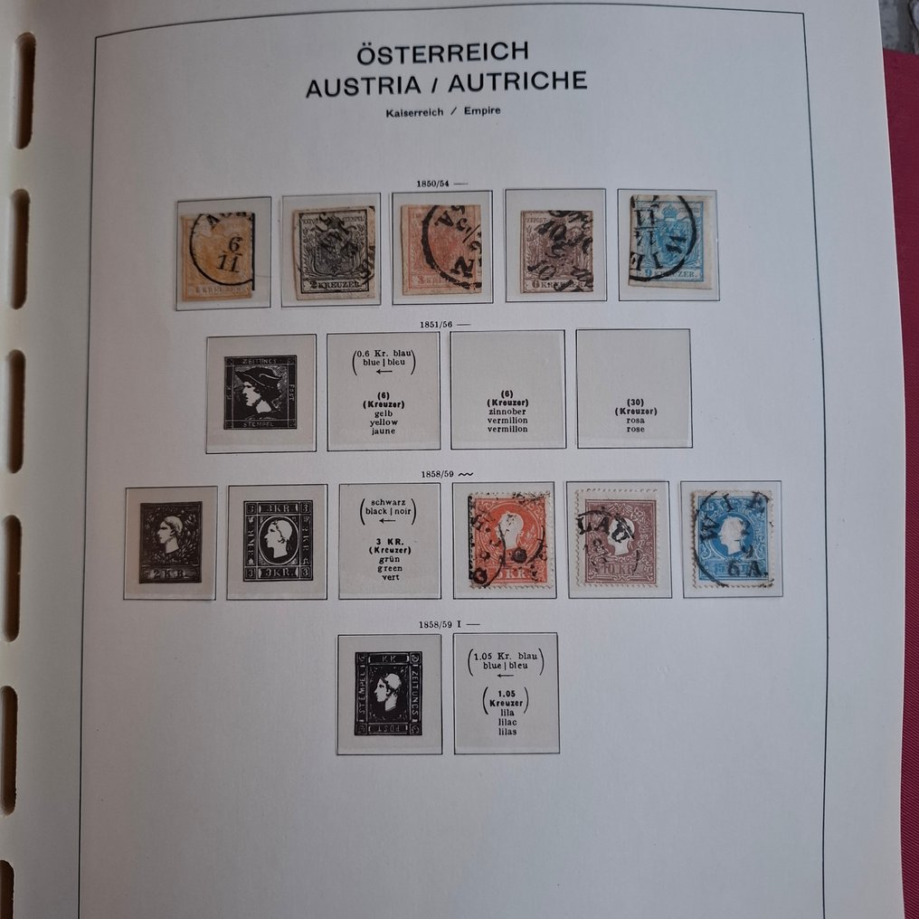 Áustria 1850/1986 - Coleção antiga usada/postfresca (em parte duplicada) em 2 álbuns de formulários Schaubek. #3.2
