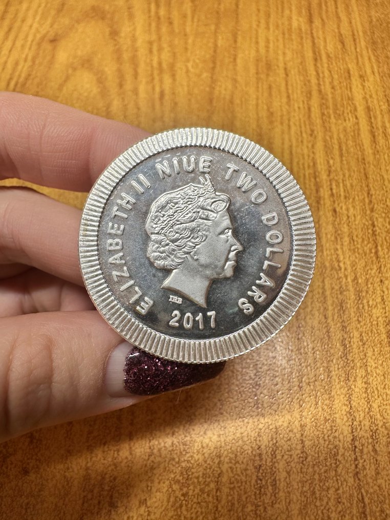 Νιούε. 2 Dollars 2017 1 Oz .999 Civetta (χωρίς τιμή ασφαλείας) #1.0