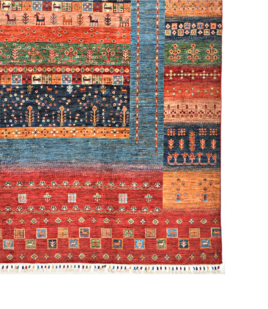 Afghan, Gabbeh, Large Samarkand Ariana rug High quality Hand-knotted Premium wool - Carpet - 373 cm - 272 cm - New Handmade Designer rug #3.2