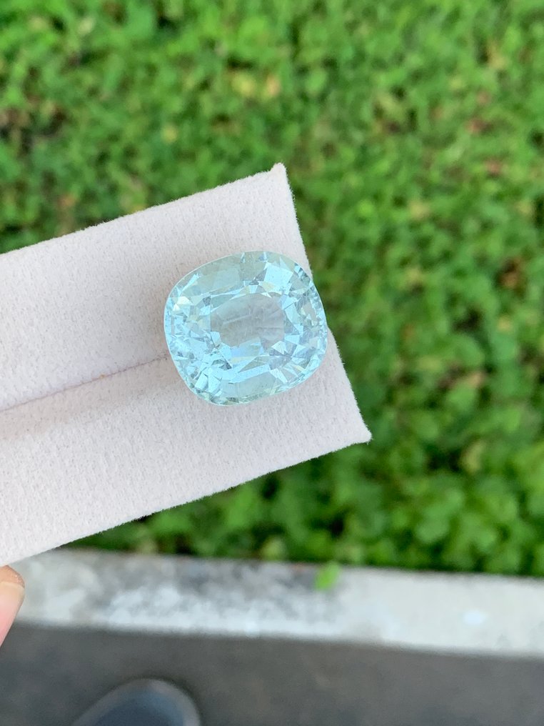 χωρίς τιμή ασφαλείας - 1 pcs  Μπλε, Πράσινο Ακουαμαρίνης  - 21.82 ct - Διεθνής Ένωση Έγχρωμων Πολύτιμων Λίθων (ICA GemLab) #3.2