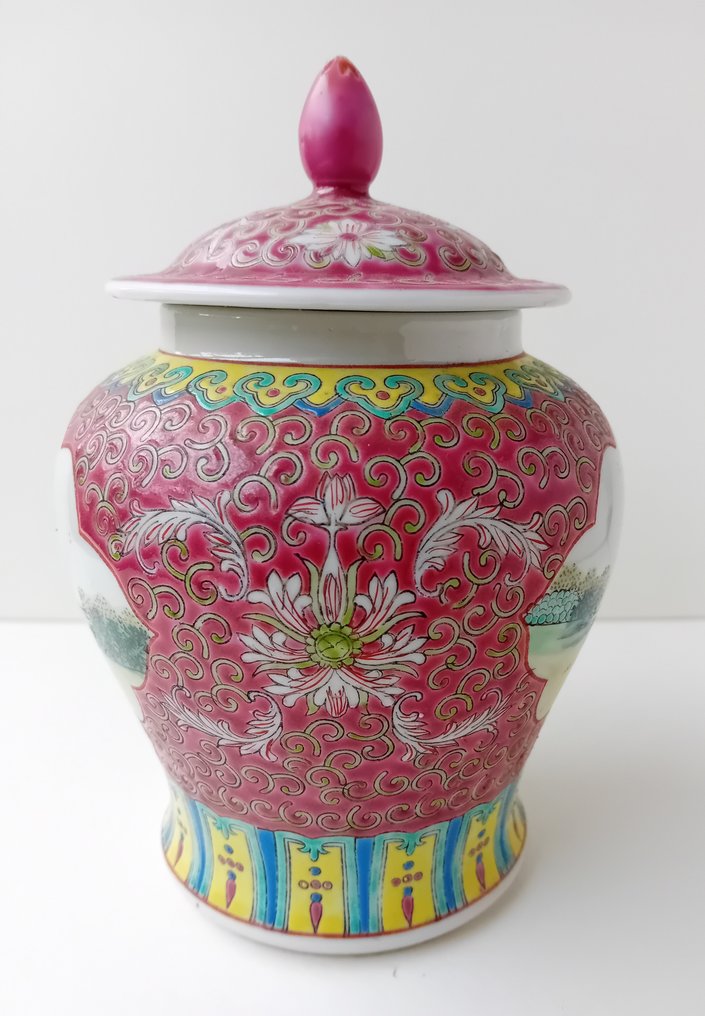 罐 - 瓷器 - 中国粉彩瓶 #3.2