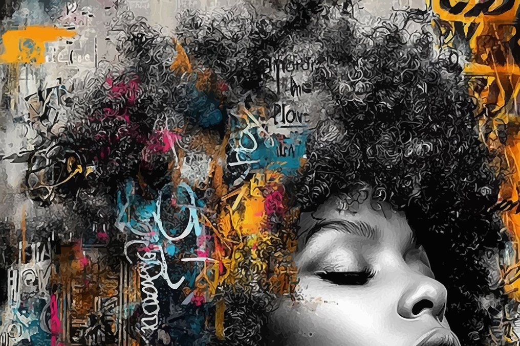 IPR Graph - El Sueño del Street Art: Belleza Afro en Tonalidades Ocre y Turquesa #2.1