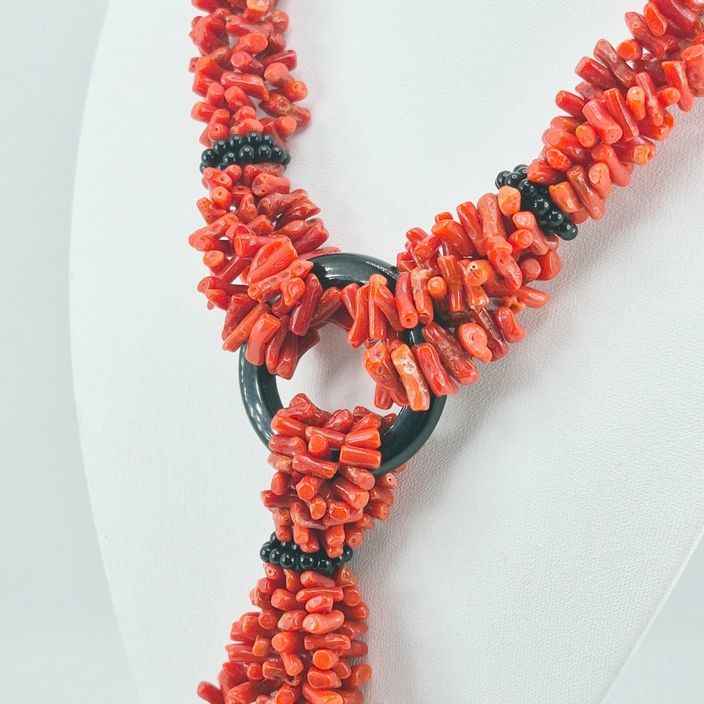 Coral rojo - Plata - Collar - Corallo Mediterráneo #2.1