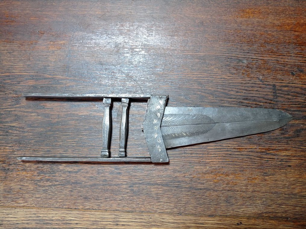 Großer Dolch oder KATAR mit doppelter Klinge – indo-persisch. - Katar - Indien #2.1