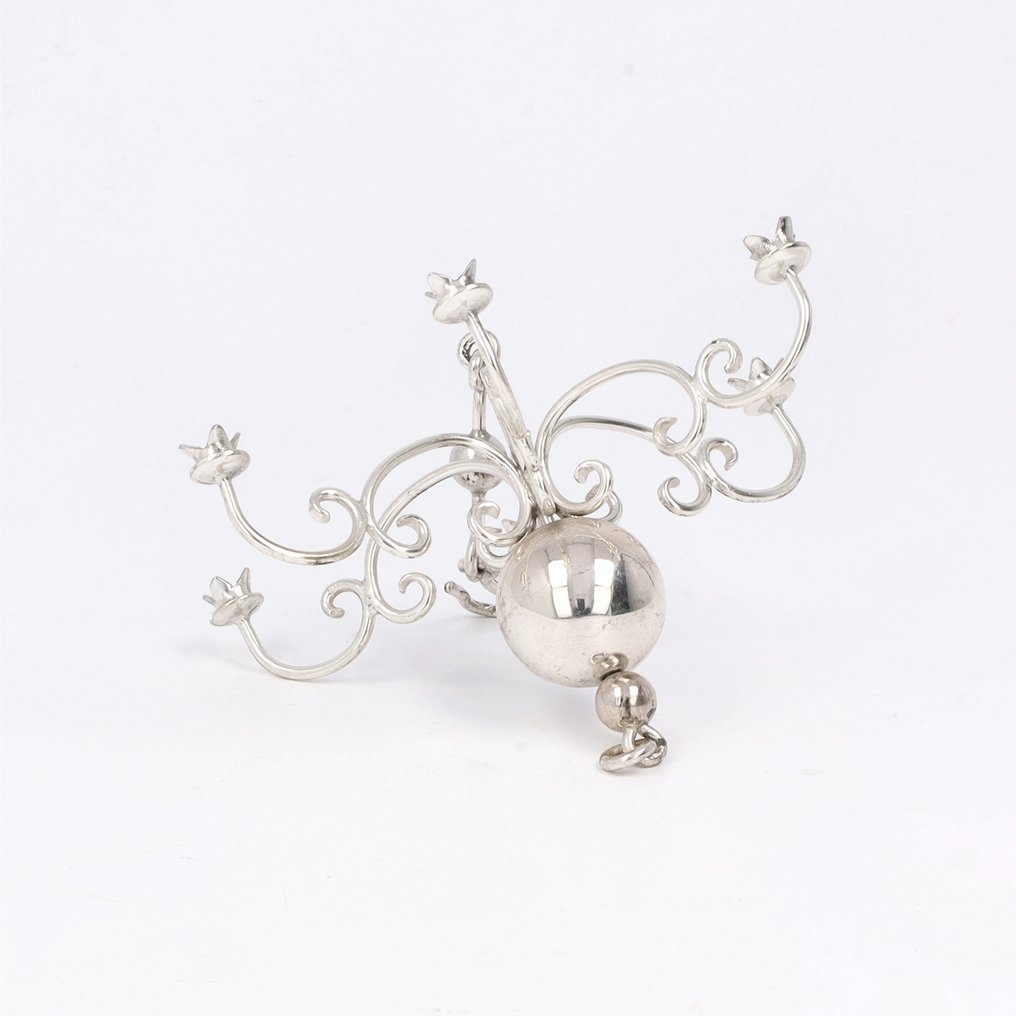 NO RESERVE - H. Hooijkaas 'kroonluchter' - Figura miniatura - .835 prata #2.1