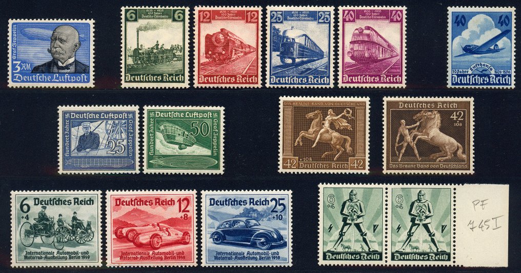 德意志帝國 1934/1940 - 干净的部分，包括板材缺陷。 #1.0