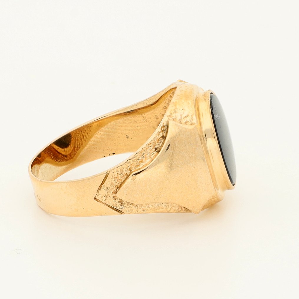 戒指 - 14 克拉 黃金 - Onyx #3.2
