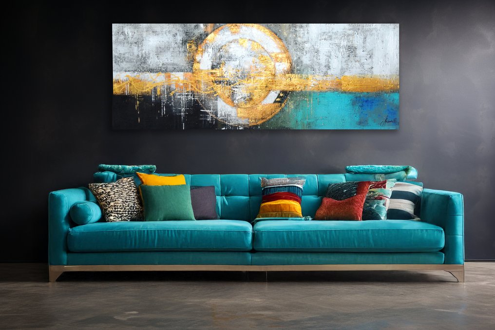 Monika Spiewak - Abstract - XXL - Oil Painting Stretched On The Frame - Ready To Hang - 1/1 Unique Piece #1.0