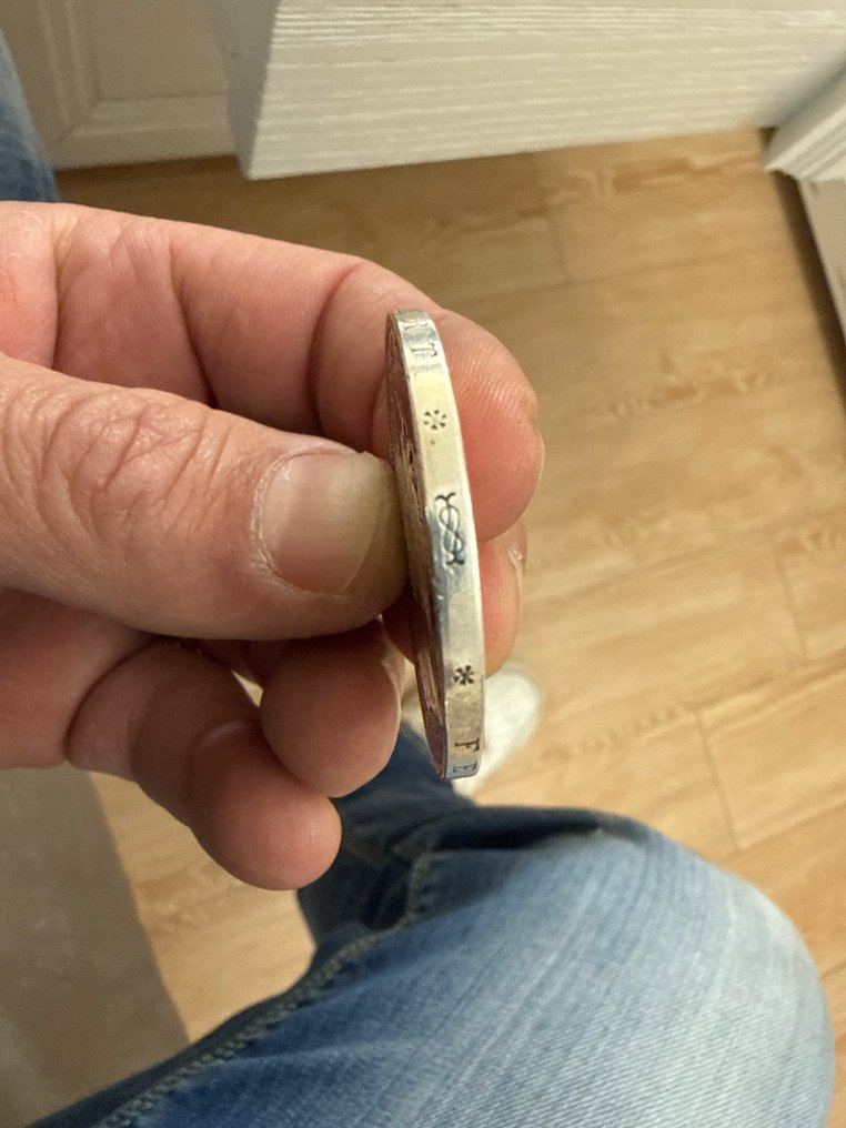 Ιταλία, Βασίλειο Vittorio Emanuele II. 5 Lire 1859 Genova #3.2