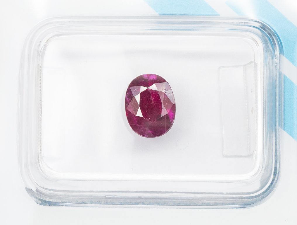 χωρίς τιμή ασφαλείας Ρουμπίνι - 1.17 ct - International Gemological Institute (IGI) - Βαθύ μωβ-κόκκινο #1.0