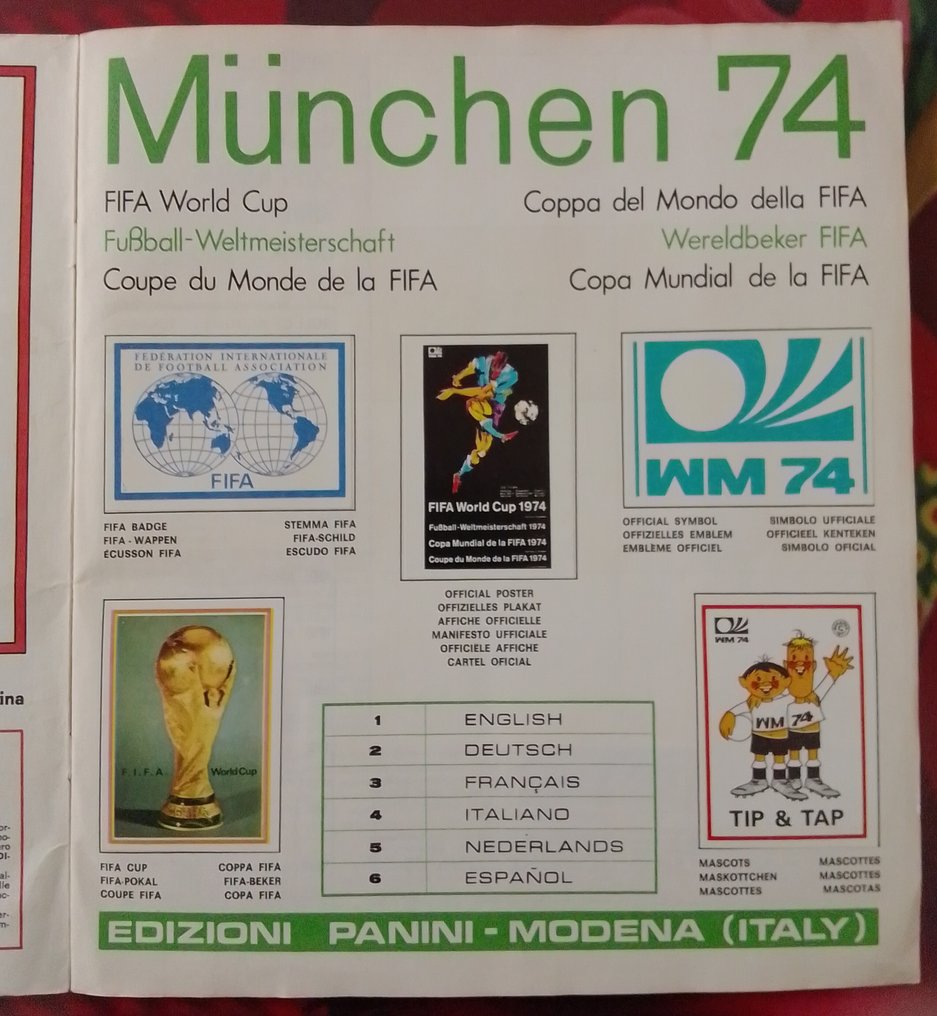 Panini World Cup München 74 - Italian Omaggio edition - Álbum completo - Good (GD) #1.0