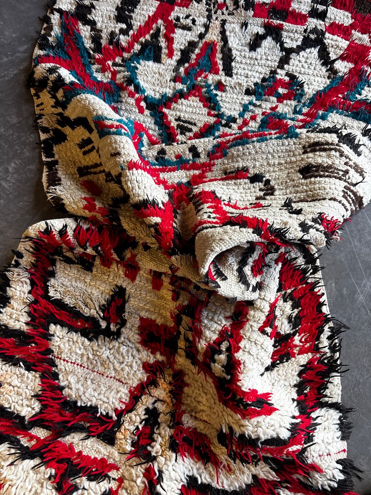 Vintage Berberteppich – handgewebte Wolle – fettes abstraktes Muster – Marokko – Stammesstil - Teppich - 180 cm - 70 cm - Handgewebter Wollteppich #4.3