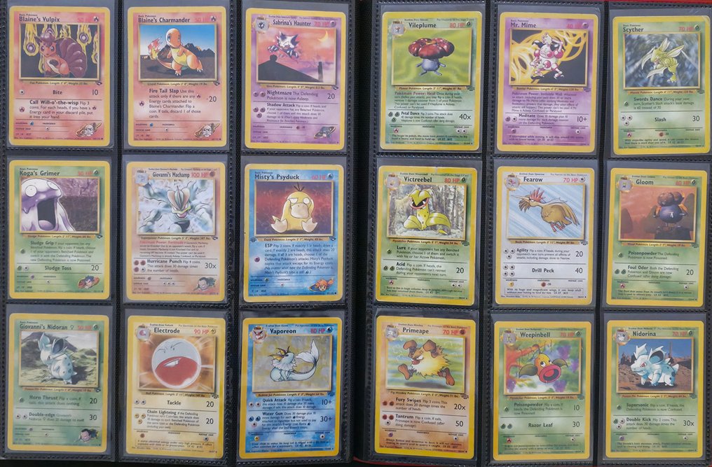 Pokémon - 30 Card - Machamp, Vaporeon, Vileplume, Electrode, Scyther, Mr. Mime - WOTC - Gym Challenge, Jungle #1.0