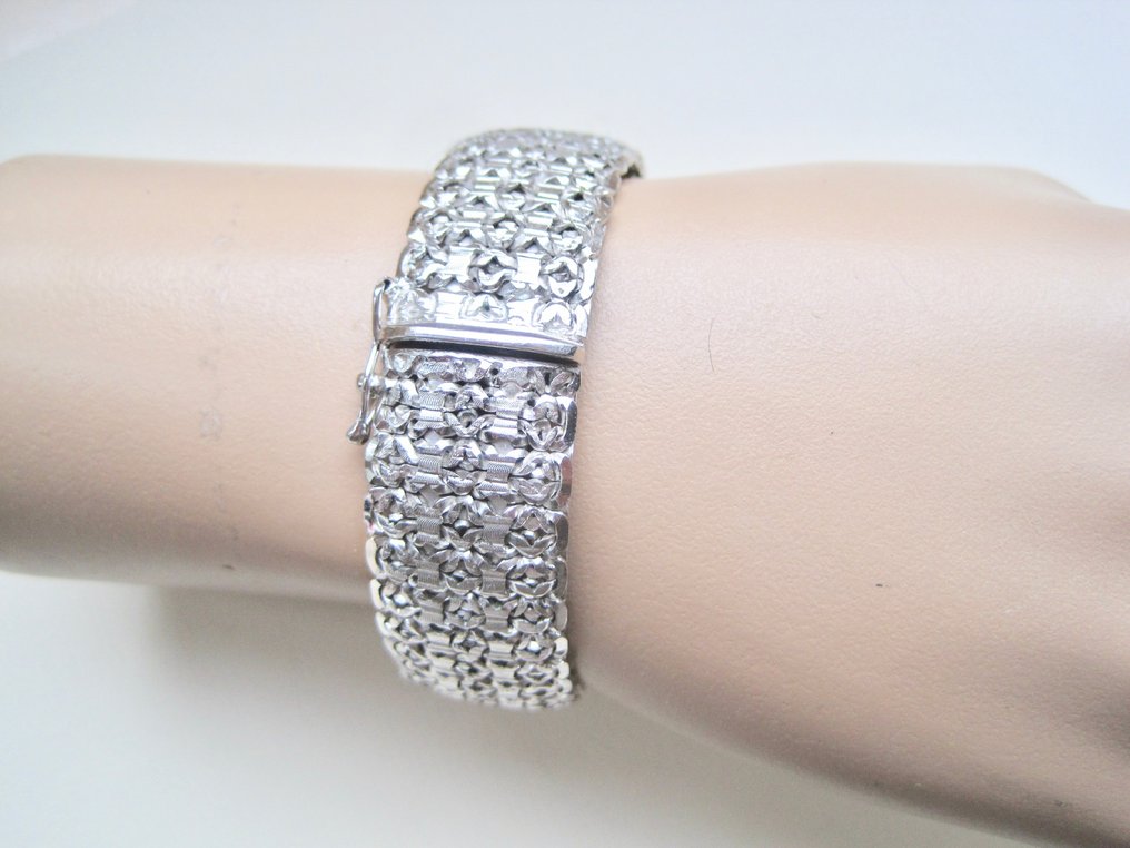 Sem preço de reserva - Bracelete - 18 K Prata, Ouro branco - 0.00ct. tw. - witgoud #1.0