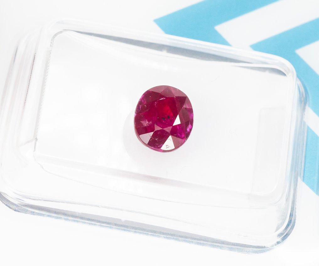 没有保留价 红宝石  - 1.41 ct - 国际宝石研究院（IGI） - 深紫红色 #1.0