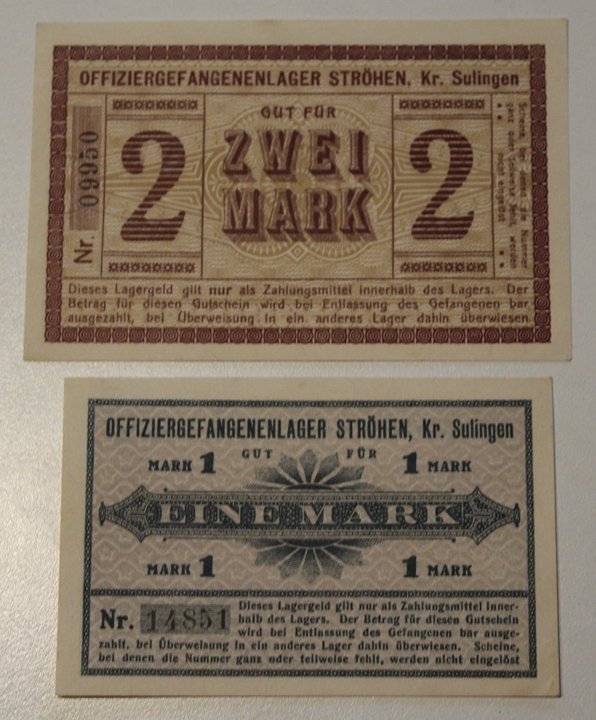 Alemanha. - 7 banknotes - Various German POW camps 1916-1917 (Sem preço de reserva) #2.1