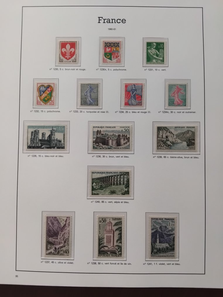 França 1960/1969 - Coleção completa em Novos** de Luxo em um magnífico álbum Yvert Supra com 22 anéis. - // Cote Y&T & Accessoire en excellent état. #3.2