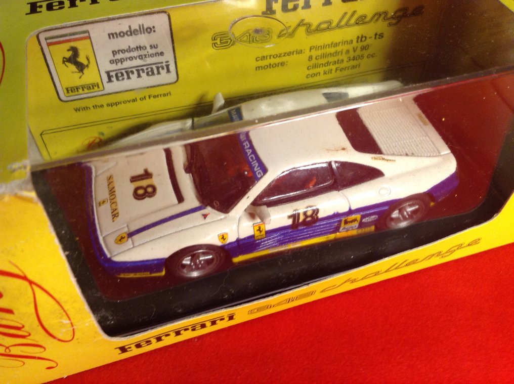 Bang 1:43 - Rennwagenmodell (3) - ref. #9305 Ferrari 348 TB Challenge 1993 #5 Paolo Rossi - #9308 348 TS Challenge #8 Benaduce - #9315 - Mint & boxed – limitierte Edition – heute schwer zu finden #2.1