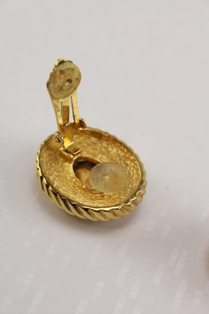 沒有保留價 - Christian Dior - 夾式耳環 金色调金属 #3.2