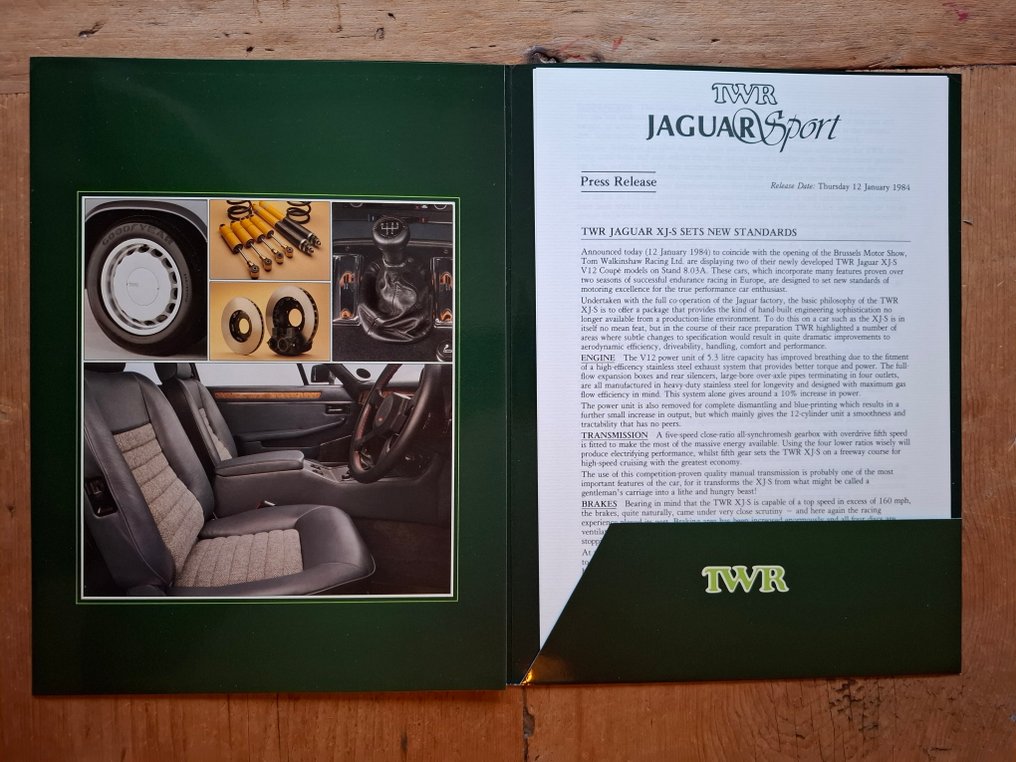 Informacje prasowe - Jaguar - TWR Jaguar Sport XJ-S V12 - 1984 #2.1
