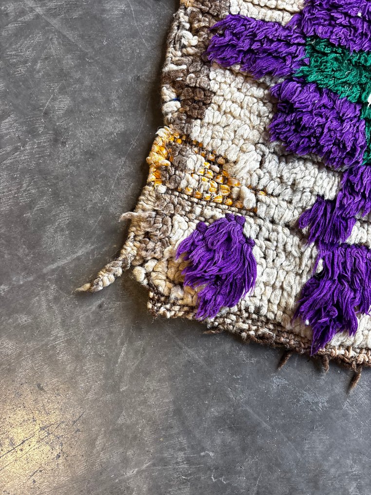 复古贝尔贝尔地毯——手工羊毛编织——色彩丰富的部落图案——摩洛哥——波西米亚风格装饰 - 地毯 - 140 cm - 65 cm - 手工编织羊毛地毯 #2.1