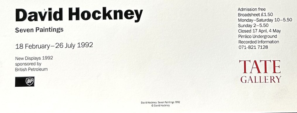 David Hockney - exhibition poster, originally signed. - 1990s #1.0