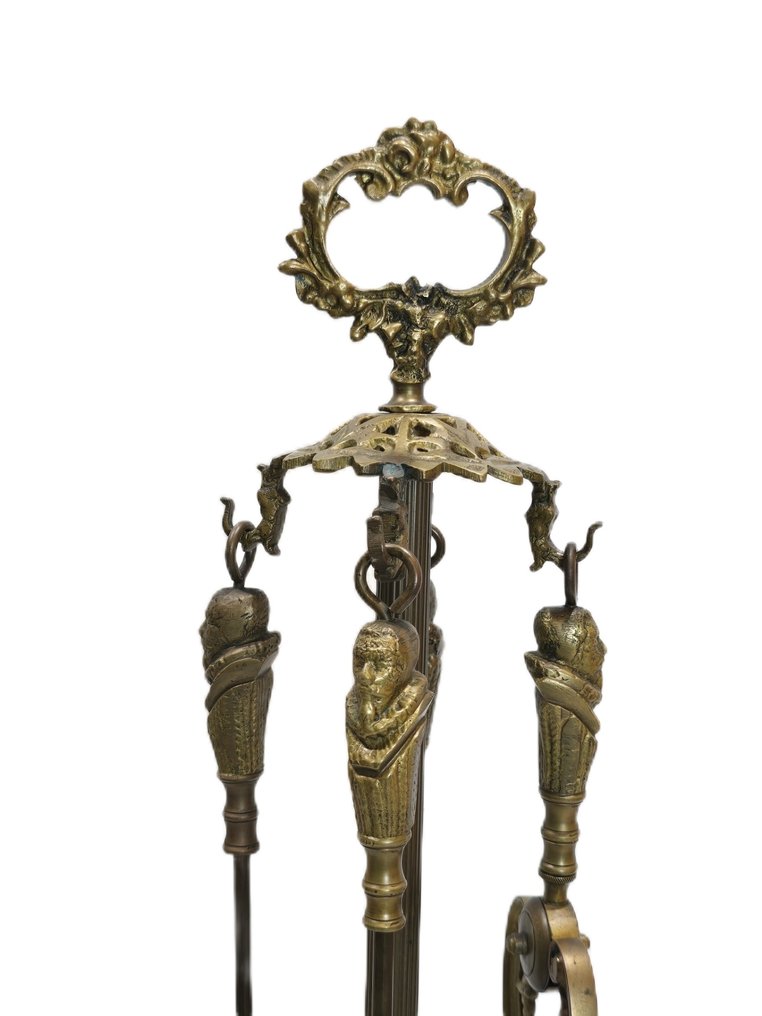 Αξεσουάρ τζακιού - Ορείχαλκος, Μέταλλο - Σπάνιο Σετ (Κεφάλια) #1.0