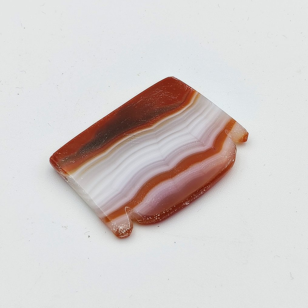 丝绸之路，中亚 天然带状玛瑙 稀有颜色珠子护符胸饰 - 46 mm #1.0