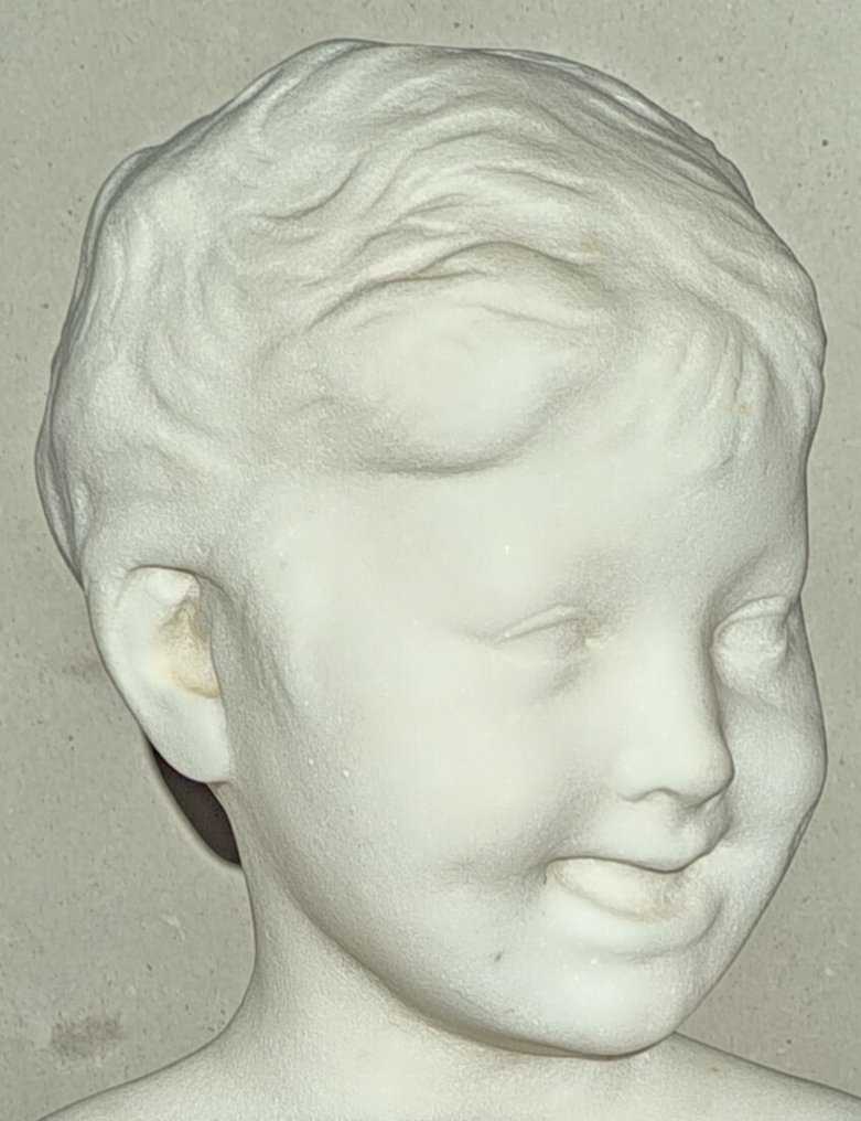 Dal modello di Desiderio da Settignano (c. 1428-1464). - Skulptur, Busto di bambino (Collezione Privata Re Magi) - 30 cm - Marmor #3.2