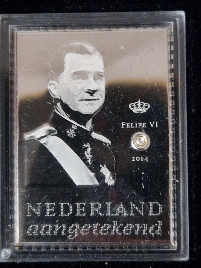 Paesi Bassi 2019 - 4x francobolli d'argento per i mondiali con un piccolo diamante #3.2