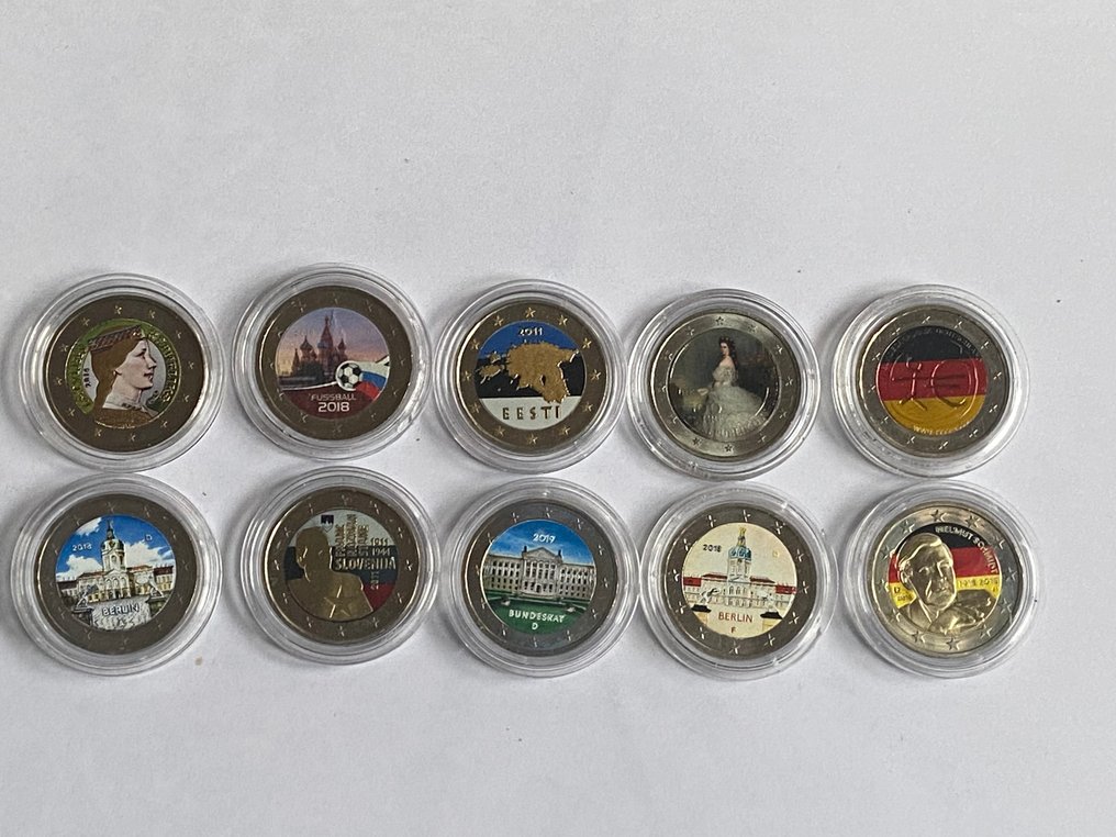 Europa. 2 Euro Various Years (10 items)  (Zonder minimumprijs) #1.0