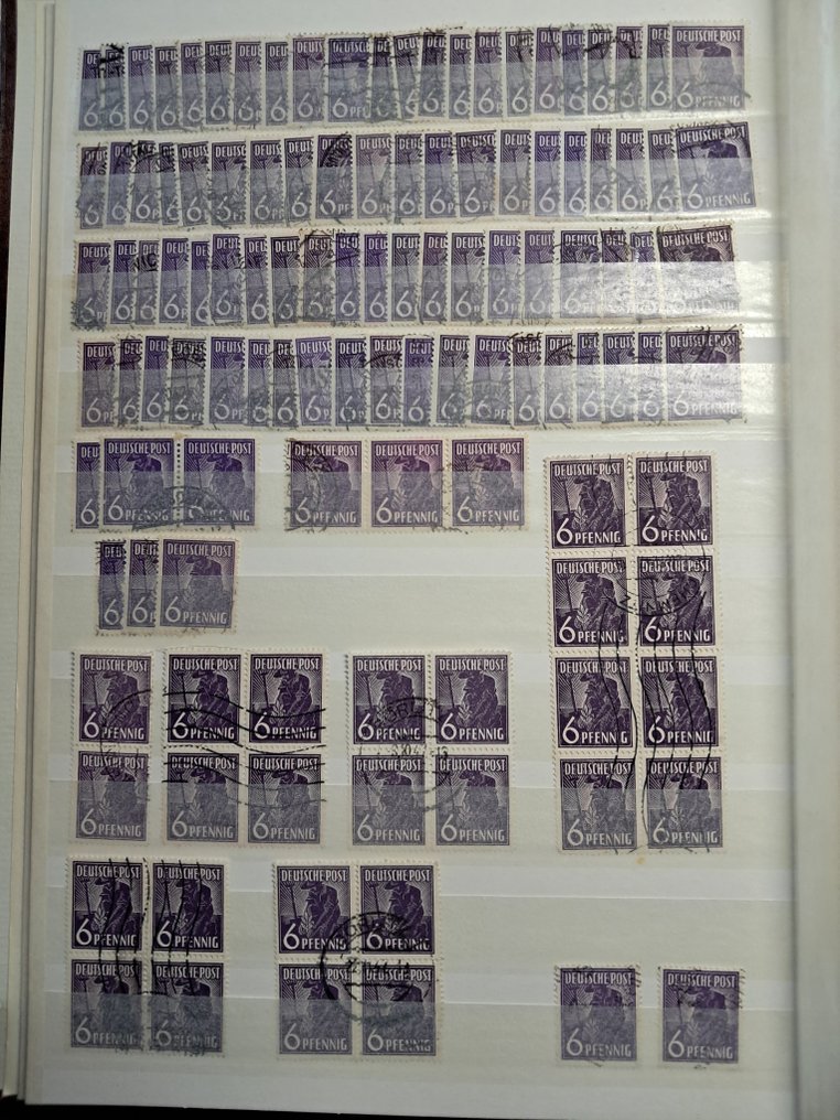 Okupacja aliancka - Niemcy 1946/1948 - Dublettenbuch z serią pracowniczą i innymi, np. DDR Block 19. - ex 943 bis 960 und andere #1.0