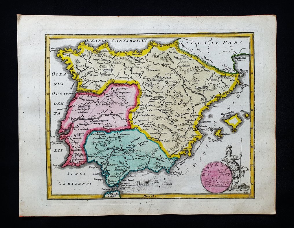 歐洲 - 西班牙 / 葡萄牙 / 巴塞罗那 / 里斯本 / 巴利阿里群岛 / 伊比萨; Christopher Weigel & David Kohler - Hispaniae - 1701-1720 #1.0