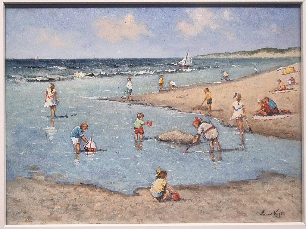 L. van Vugt (1952) - Strandgezicht #1.0