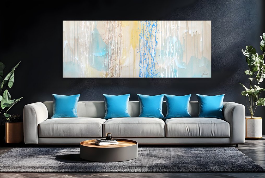 Monika Spiewak - Abstract - XXL - Oil Painting Stretched On The Frame - Ready To Hang - 1/1 Unique Piece #1.0