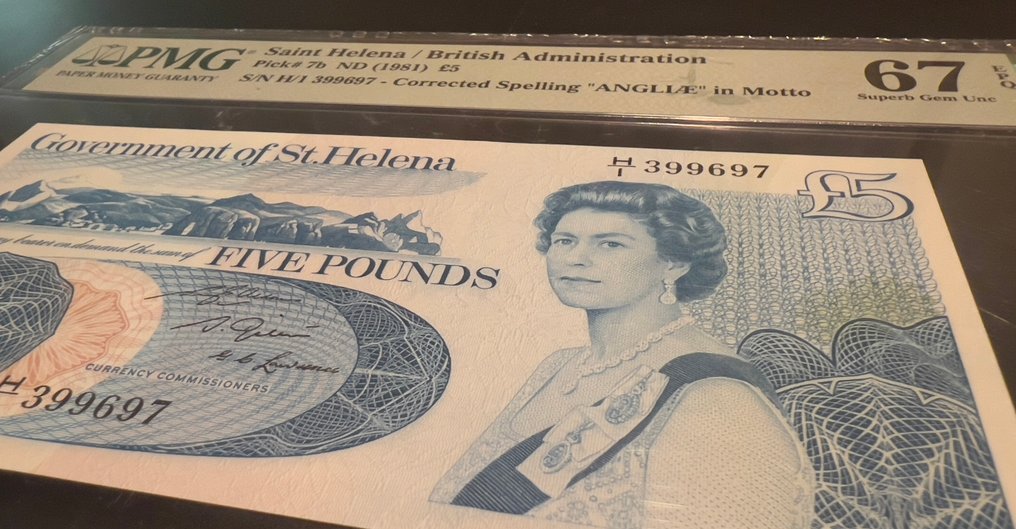 圣赫勒拿. - 5 Pounds ND (1981) - Pick 7b  (没有保留价) #1.0