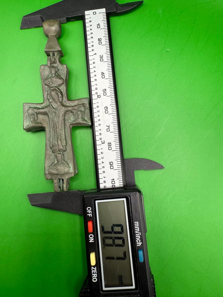 Medieval, Crusaders Era Bronze Pendant Cross - 99 mm #4.3