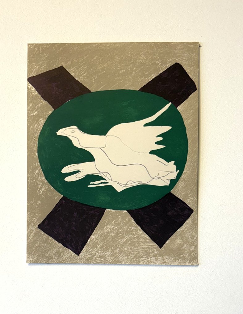 Georges Braque (1882-1963) - Oiseau sur fond de X #1.0