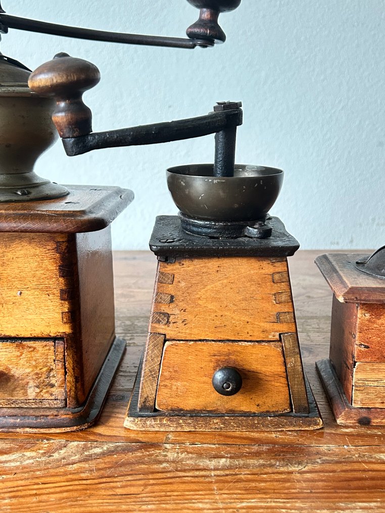 Kaffekværn (3) - Træ, Kobber - Brocante kaffemøllen. #3.2