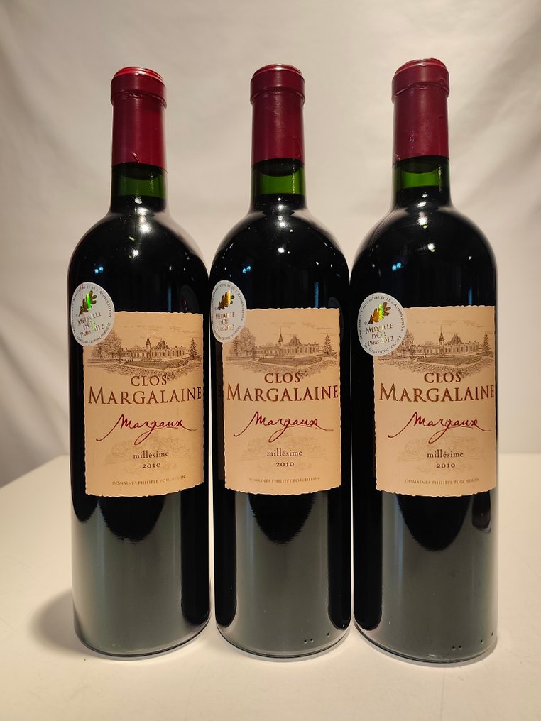 2010 Clos Margalaine - Margaux - 3 Flasker (0,75 L) #1.0