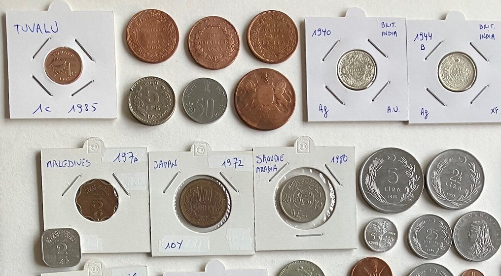 亚洲. 1835/1980, collection of Asian coins, 82 pcs (没有保留价) #2.1