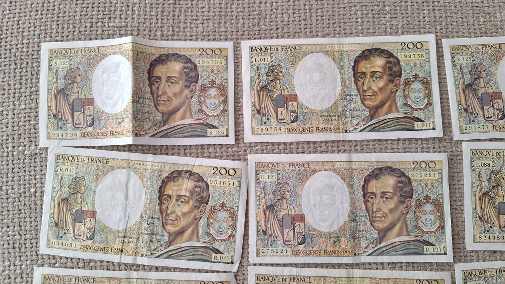 Ranska. - 17 x 200 francs - various dates - Pick 155  (Ei pohjahintaa) #1.0