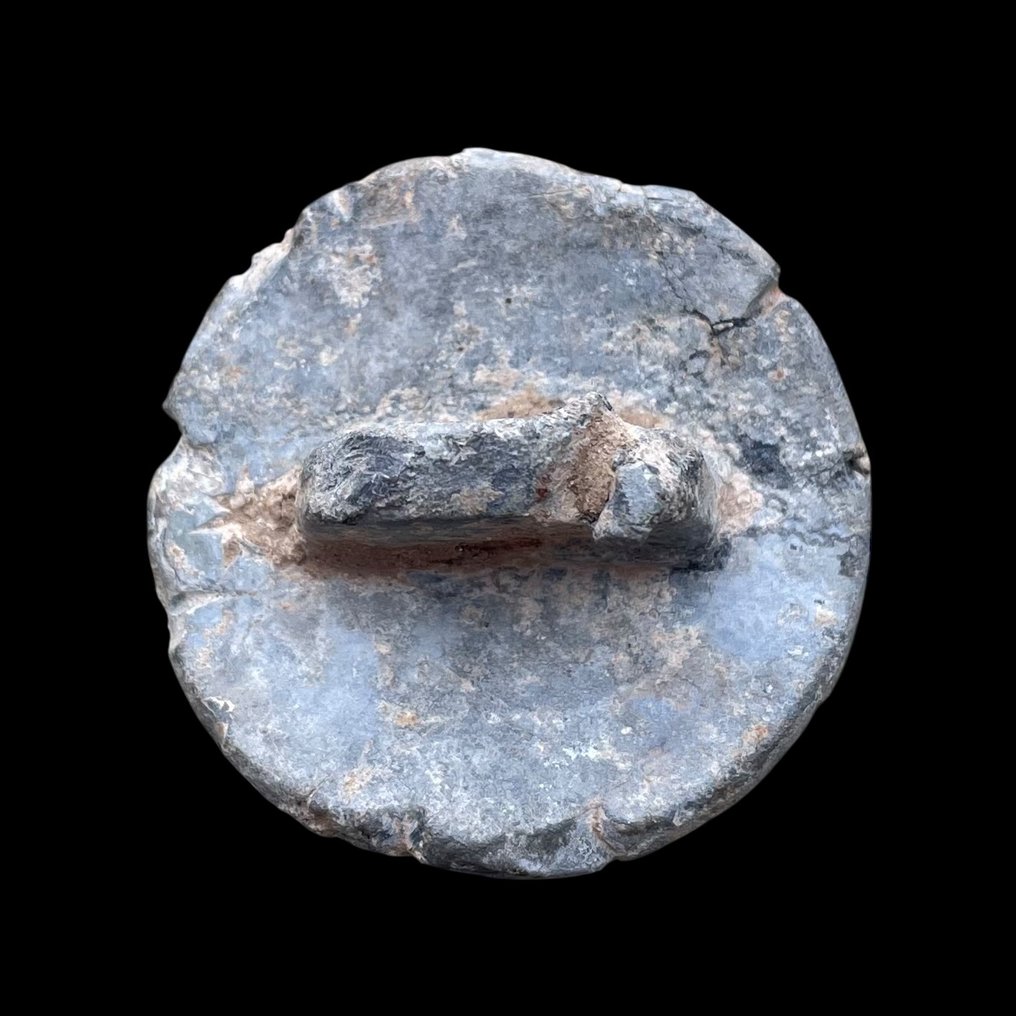 Μεσαιωνική Μόλυβδος Πολύ σπάνια μήτρα σφραγίδας με σταυρό της Λοθαριγίας, Ieper (Βέλγιο) - 15 mm  (χωρίς τιμή ασφαλείας) #4.3