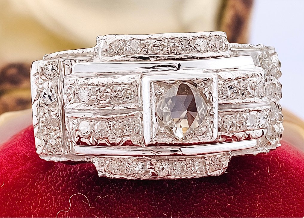 Gyűrű Platina Gyémánt (Természetes) #3.2