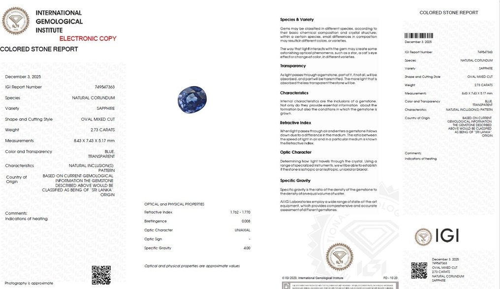 Sans prix de réserve - Bague - 18 carats Or blanc - 2.73ct. tw. Saphir - Diamant #2.1