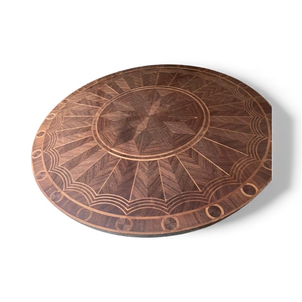 Pöytä - Puu - Elegantti pyöreä Art Deco #3.2