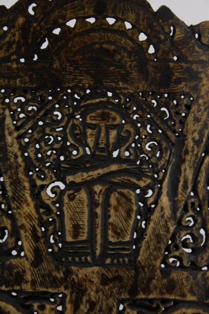 Kamm - Knochen - Knochen-Schnitzerei-Kamm #3.2