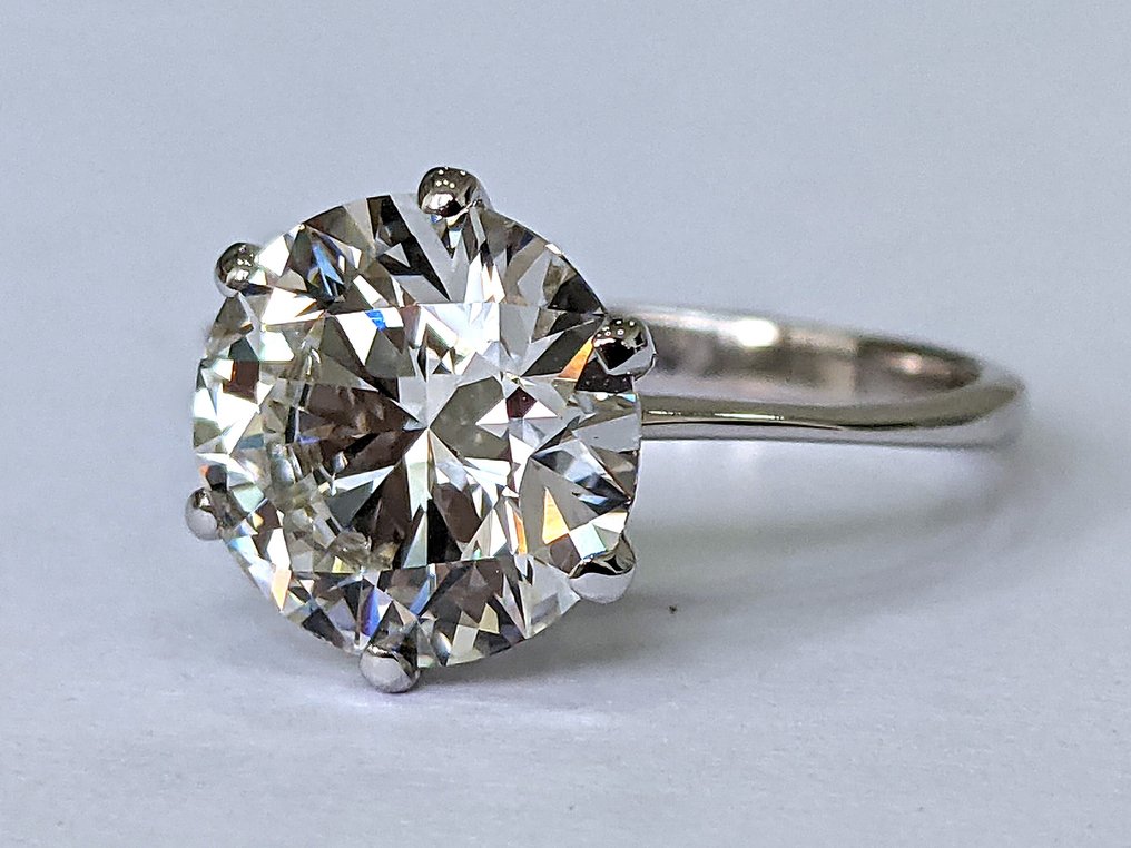 Ei pohjahintaa - Sormus - 14 kt. Valkokulta - 3.00ct. tw. Timantti (Laboratoriossa kasvatettu) - E VVS2 IGI Certified #2.1