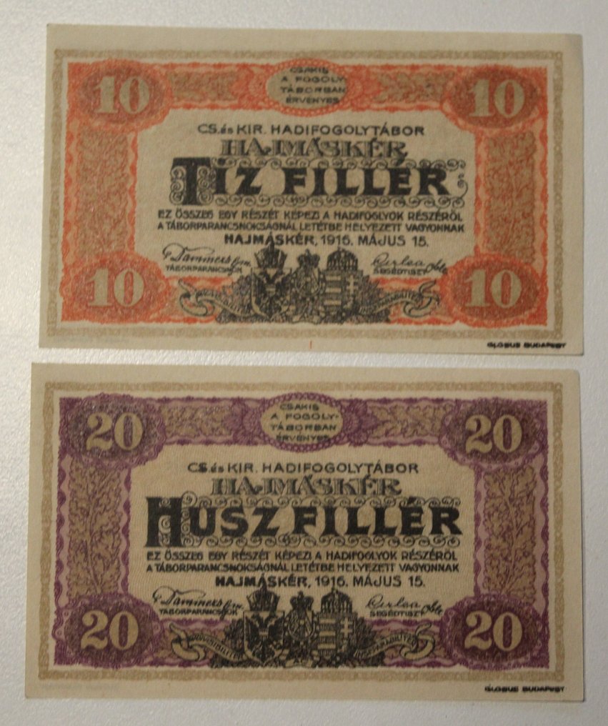 匈牙利. - 8 banknotes - Various Hungarian POW camps 1914-1918  (沒有保留價) #3.2