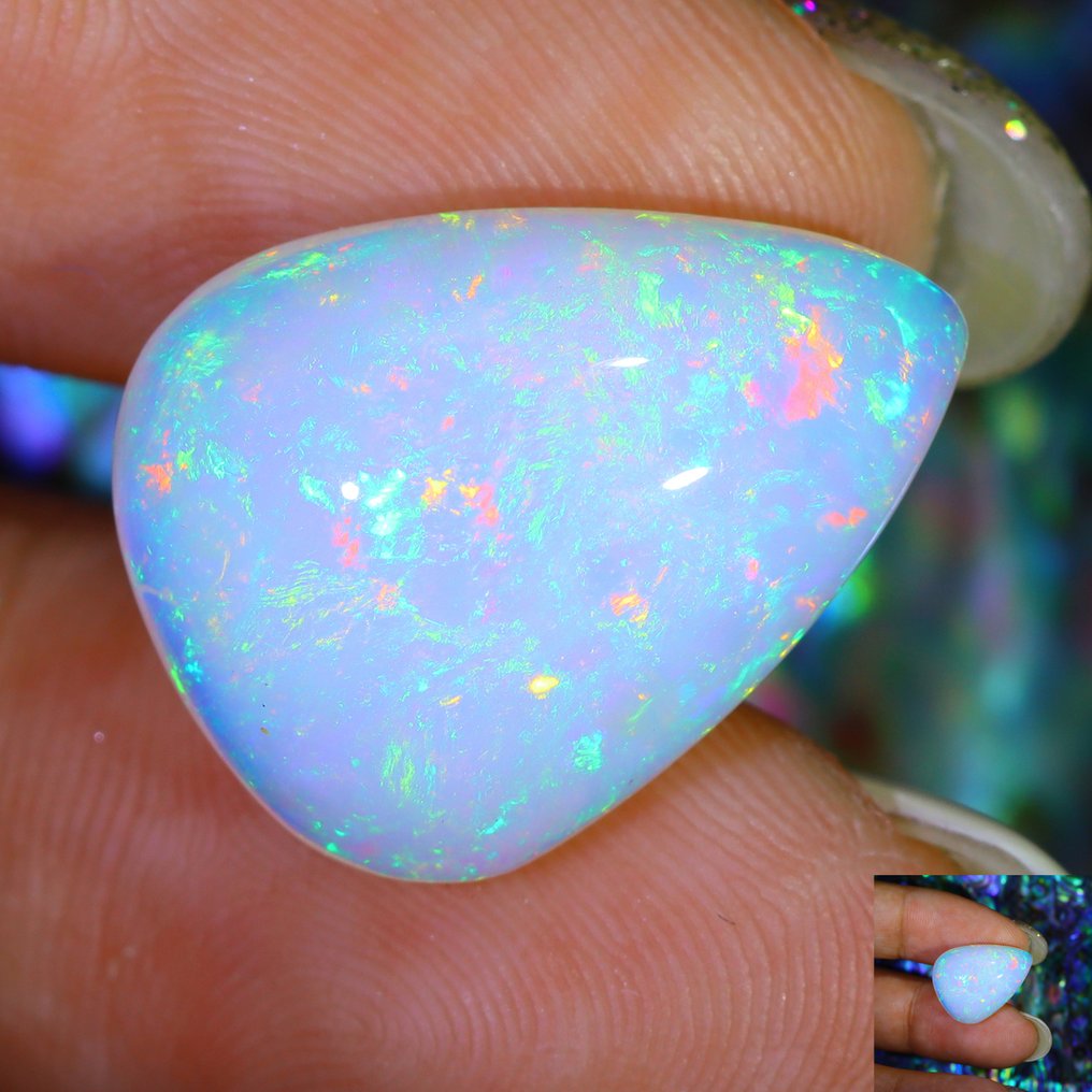 Senza prezzo di riserva - 1 pcs Arancione Opale - 10.37 ct - International Gemological Institute (IGI) - FLORAL PATTERN AAA OPAL #3.2